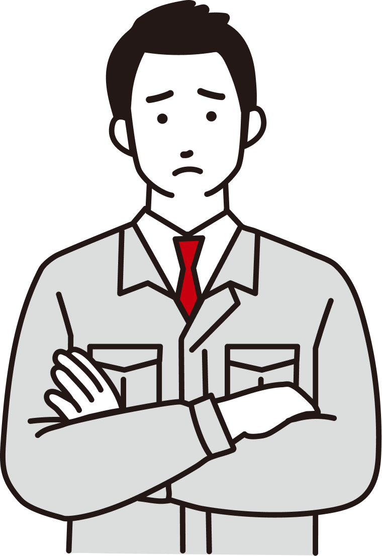 悩みを持つ人物